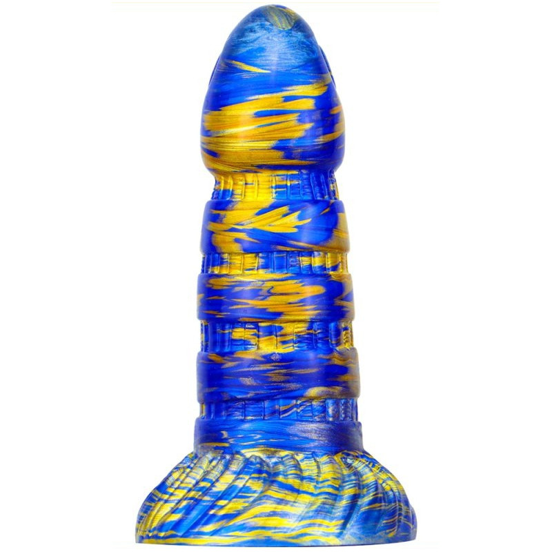 MetallicAnal Gode Torff 16 x 5.8cm Bleu-Doré